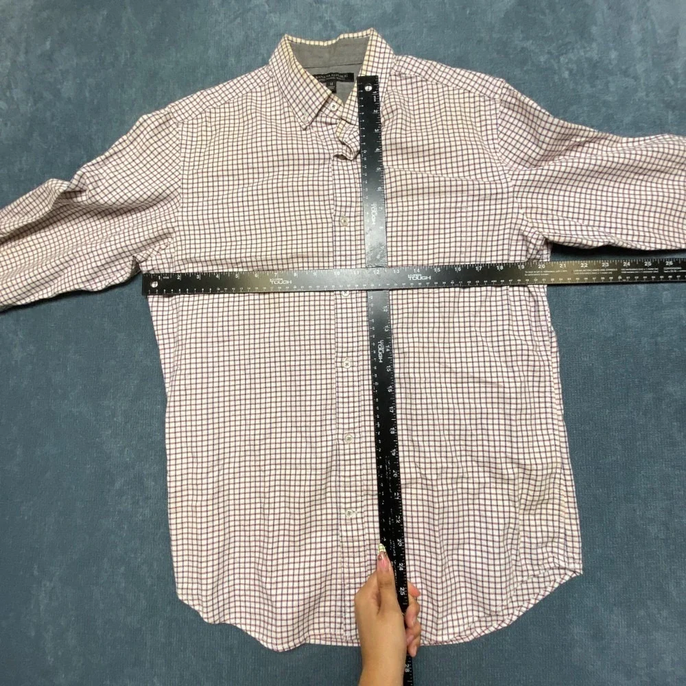 Banana Republic Luxe Flannel Shirt Mens M Multicolor Check Slim Fit Button Down